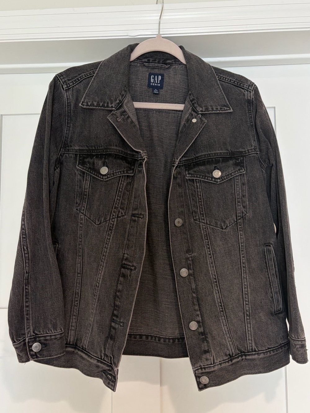 GAP Black Washed Denim Jacket